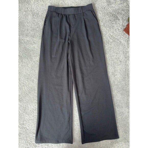 Yogalicious Pants - Yogalicious Lux Daily Charm Pant Black Wide Leg High Rise Trouser Womens Medium